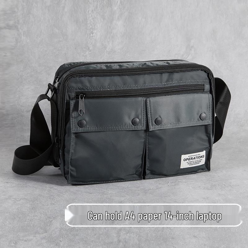 Korean Minimalist Men's Trendy Crossbody Messenger Bag - Japanese Style Student Shoulder Bag