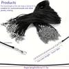 100 Strands Black Leather Necklace Ropes with Buckles - High-Quality Waxed Cords for Pendants, Bracelets & Jewelry Making