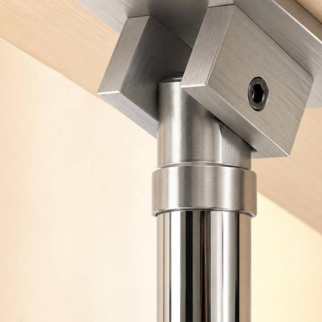 Steel Pole Top Mount Slanted Socket Dance Rectangular Base Plate