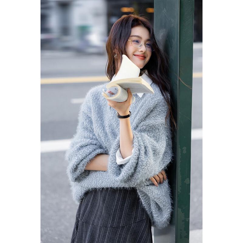 

MOKANA Soft Fluffy Oversized Knit Sweater One Size