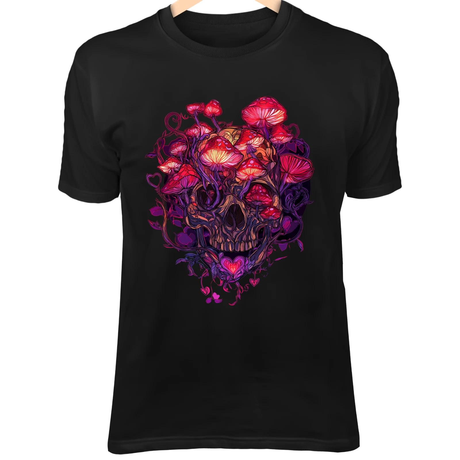 

Gothic Love Skull Art - Luminous Mushrooms & Dark Valentine Fantasy 2XL