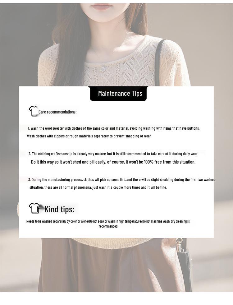 2026 New Elegant Loose Knit Women's Sweater – 100% Pure Wool