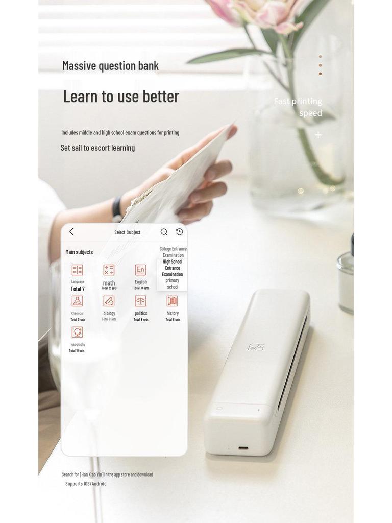 MT800Q Portable Wireless A4 Printer: Home & Student Use