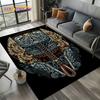 Odin Simbolo Vichingo Valknut Nordico Valhalla Tappeto Tappetino per Soggiorno Camera da Letto Casa Decorazione Divano, Tappeto da Area Tappetino Antiscivolo per Pavimento