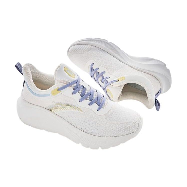 Anta Training Series Shock Absorbing Durable Breathable Low Top Training Shoes Women Sneakers White Purple 922227705-3