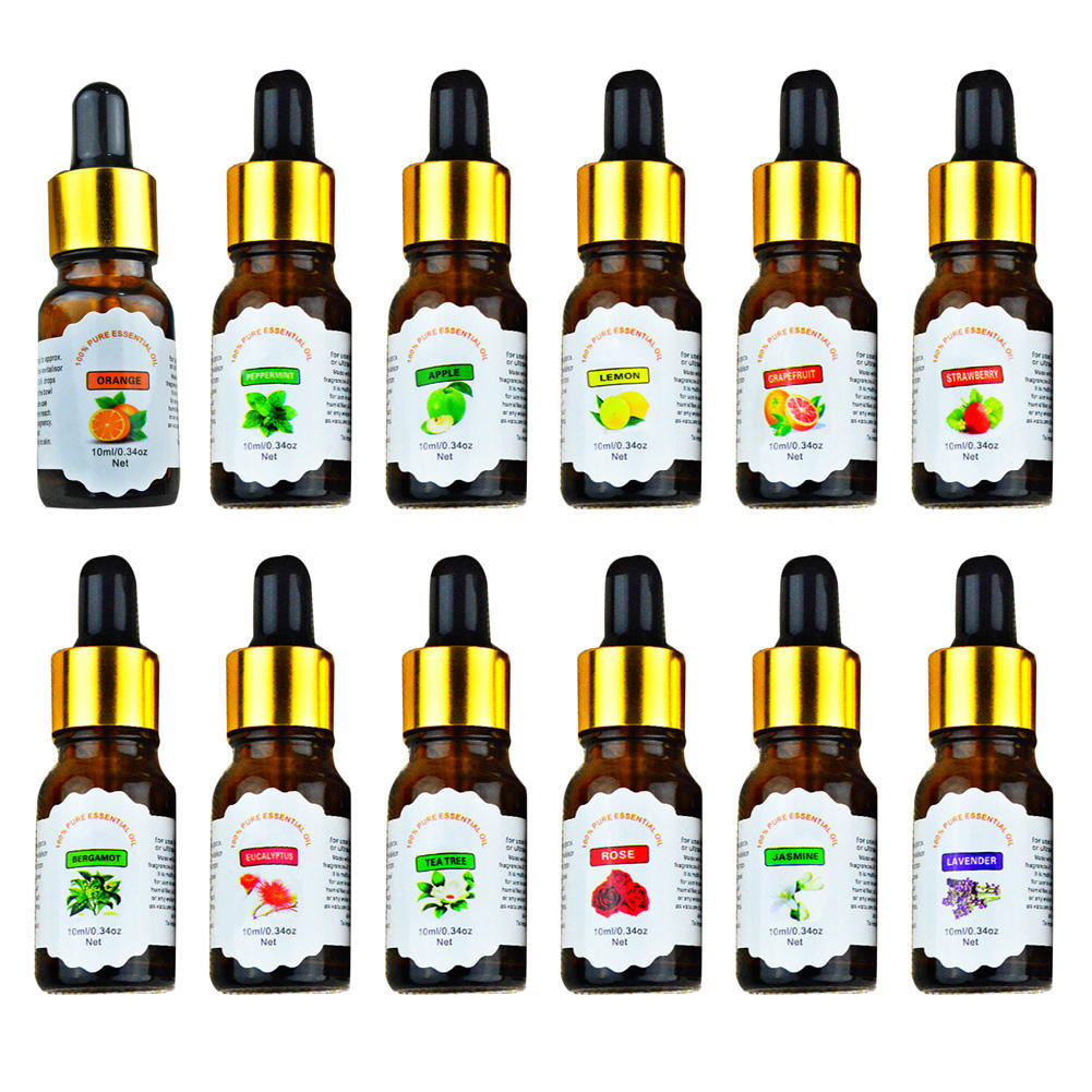 10ml Natural Fruit Plant Flower Essential Oils Water Soluble Oil