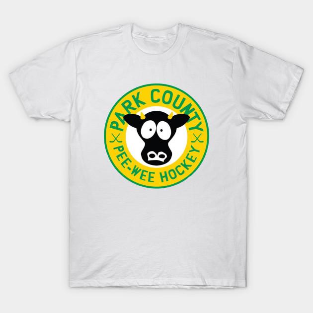 

Men Black Print T-shirt South Park Cows Pee Wee Hockey No-Cut Transfer Paper Print Cotton Tshirt XL білий