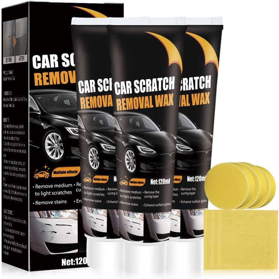 Leiteea Car Scratch Remover Kit, Wax-Based, Universal Compatibility, Professional Deep Scratch Repair for Vehicles