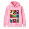 Kids Boys Girls Pullover Hoodie, Cute Superhero Cartoon Printed Long Sleeve Casual Sweatshirt, Comfortable Hooded Top for Daily Wear and Party Gift