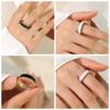2023 High-End Black Ceramic Titanium Steel Finger Ring, Unisex Fashion, Stylish, Korean Light Luxury, No Fading