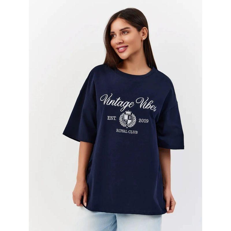 New Printed Letter T-shirt European and American New Fashion Print Round Neck Short Sleeve Cotton T-shirt Top