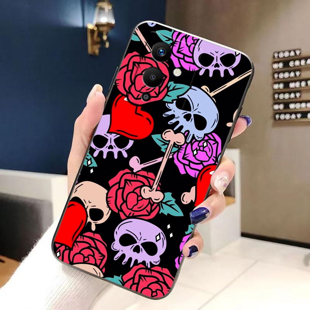 Skull Flower Art Mexico Phone Case For Infinix TECNO POP SPARK SMART 6 7 8 9 CAMON 40 30 30S 15 16 17 20 20C Pro Case Cover Capa