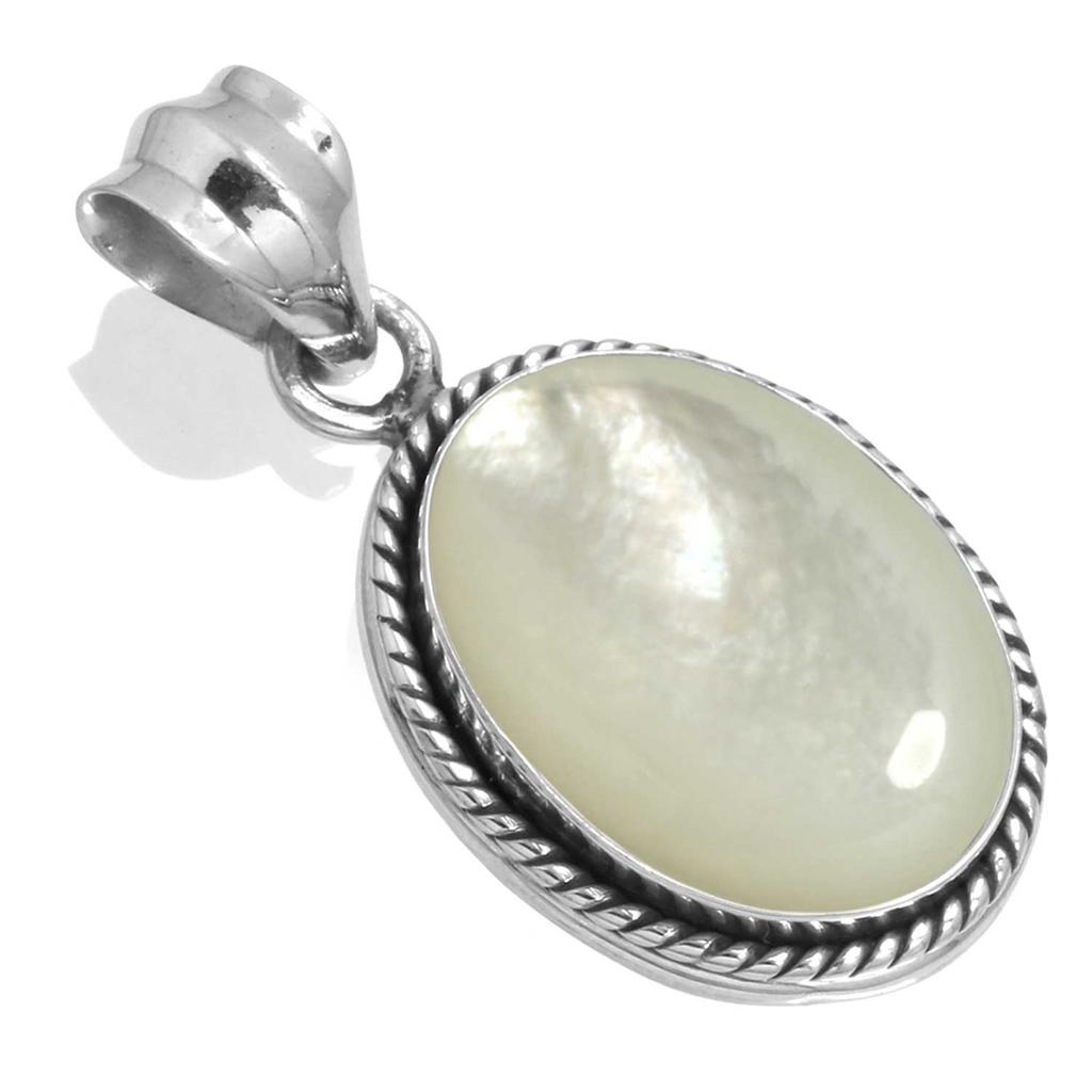 925 Sterlingsilber Anhänger Damen Edelstein Handgefertigter Schmuck Neujahrsgeschenk Blau Grün Lila Kupfer Türkis Perle Lapislazuli Perlmutt Solitär