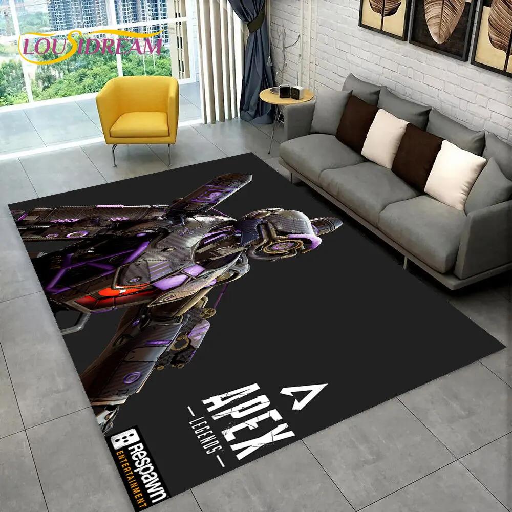 Apex Legends Spiel Gamer Cartoon Bereichsteppich, Teppich für Wohnzimmer Schlafzimmer Sofa Fußmatte Dekoration, Kinder Spiel Rutschfeste Bodenmatte