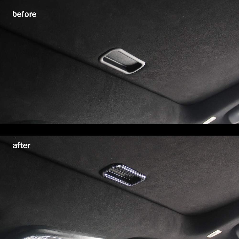 Crosselec Carbon Fiber Roof Sun Roof Handle Cover Trim Decor For Dodge Charger 2011-2021