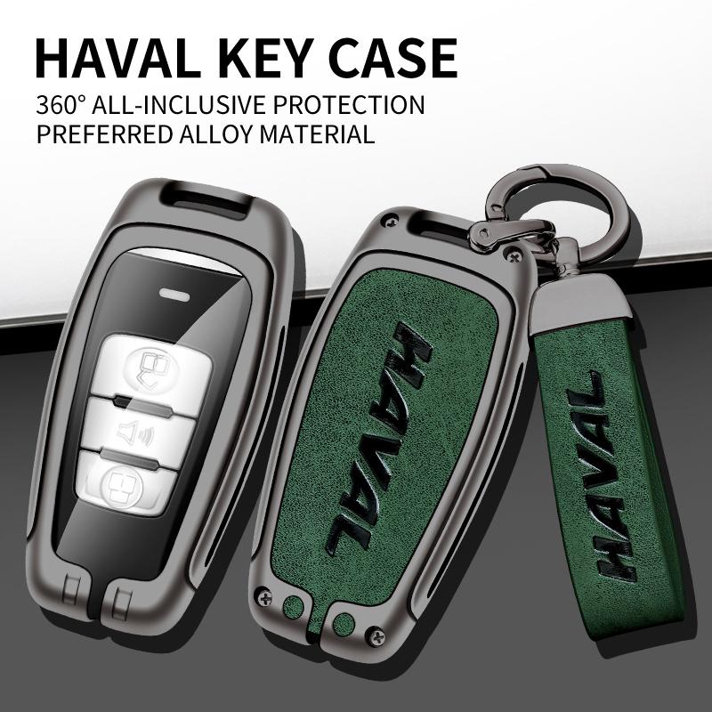 Zinc Alloy Leather Car Key Case For Haval Jolion H6 Dargo M6 H9 H6S F5 F7 F7X Xy H4 H1 H2 H3 H5 H7 H8 M4 F7H H2S Car Key Case