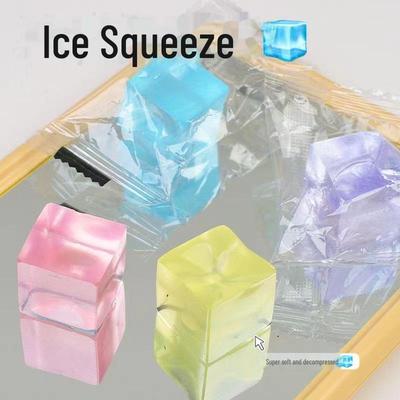 Giocattolo di Gelatina Cubetto di Ghiaccio Musicale Ultra-Trasparente per Decompressione e Relax Adulti