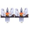 Cute Spooky Lights Candles Resin 3D LED Electric Faux Campfire Night Light Ghost Halloween Night Light Halloween Room Decoration