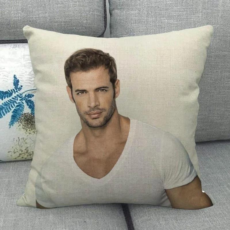 Custom William Levy Pillowcase Wedding Decorative Cotton Linen Pillow Case For Home Pillow Cover 45X45(One Sides)