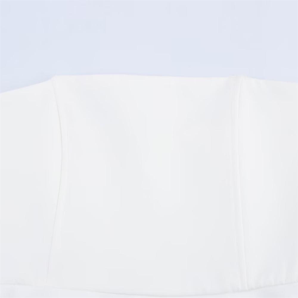 2025 Spring/Summer Women's Sweet Wavy Hem Off-Shoulder Strapless Dress