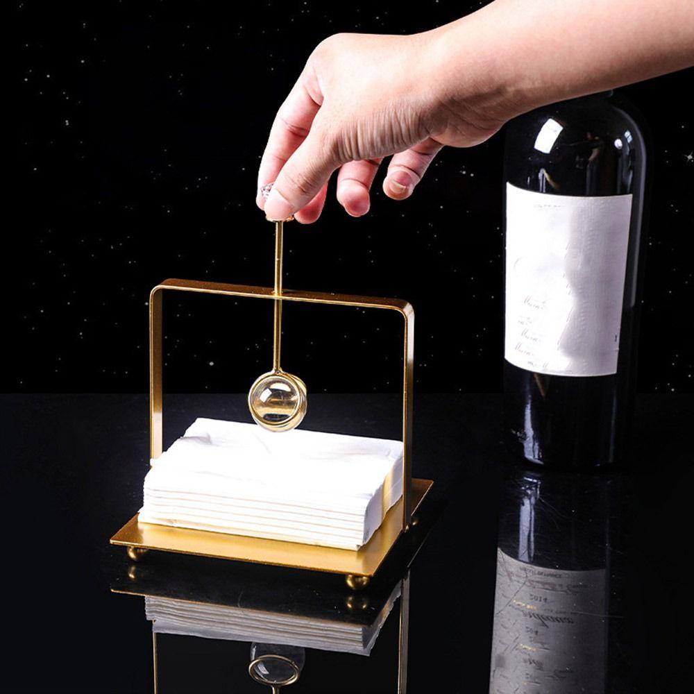 Square Base Napkin Holders Rack Gold/Silver/Black Tissue Storage Box Napkin Dispenser  Party