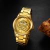 Gold Analog Dragon Retro Chinese Dragon Design with Stainless Steel and Stylish Gold Accessory Perfect Gift for or Christmas Men's Watch Strap,