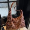 Retro Fashion High-value Leopard Print Tote Bag for Women 2025 New Korean Version of Casual Commuting Large-capacity Shoulder Bag for Women