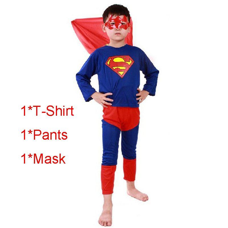 Breathable And Comfortable Kids Halloween Superman Bat Spider Man Cosplay Outfit