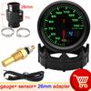 AD 52mm Car Water Temperature Gauge 40-140 Celsius 7 Colors Backlight Water Temp Joint Pipe Sensor Adapter Water Unit Sender