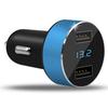 Dual Ports 3.1A USB Car Phone Charger 12V/24V Digital LED