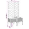 Planter with Trellis Blue Gray 80 x 40 x 142 cm PP