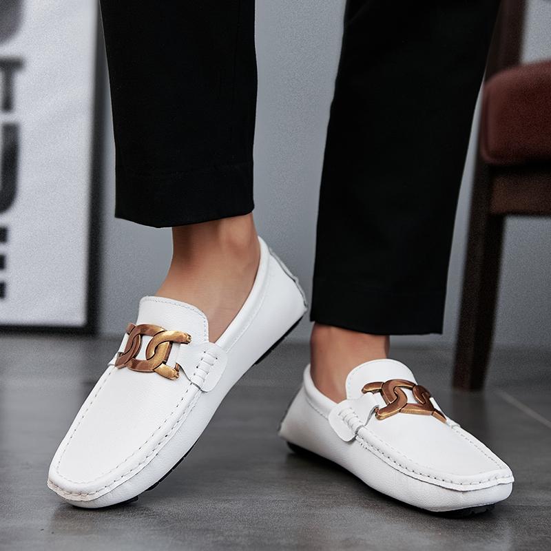 Fashion Mens Women Designer Driving Genuine Leather Man Luxury Loafers Moccasin Boat for Men Casual Dress Wedding Shoes Footwear