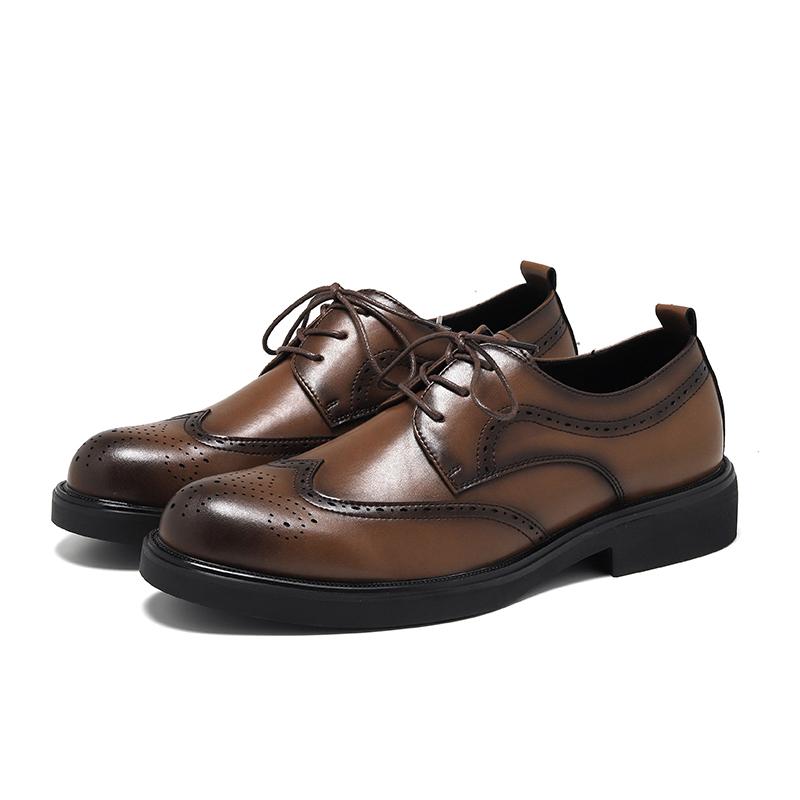 New Oxford Shoes Thick Bottom Dress Shoes Classic Business Formal Shoes Man Banquet Wedding Shoes Office Mens Wingtip Boos Shoes