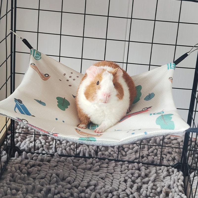Lovely Hamster Hangable Hammock Single Layer Breathable Hammock Creative Cartoon Skin-Friendly Hammock Small Pet Supplies