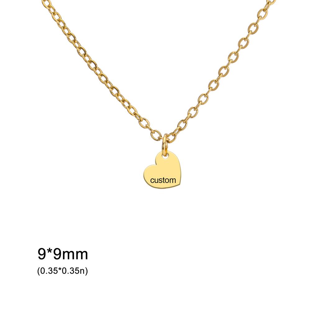 Custom 1-3 Heart Pendants Necklace Stainless Steel Women Symbol Engraved Jewelry Gift for Mother Friends