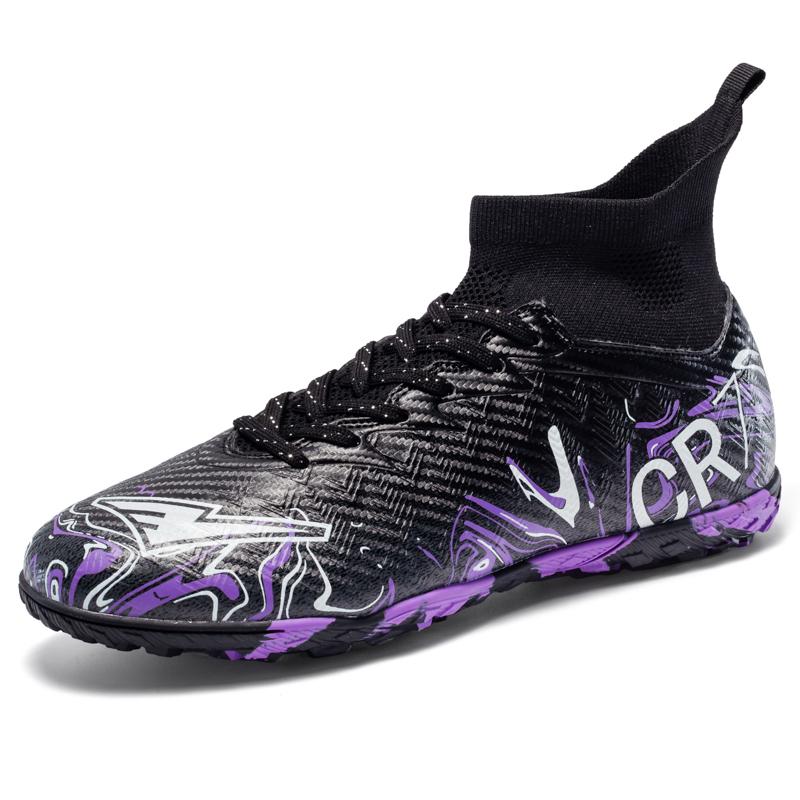 Men'S Soccer Field Boots Tf/Fg Teenager Football Boots Non-Slip Grass Training Sneakers High Quality Soccer Cleats Footwear