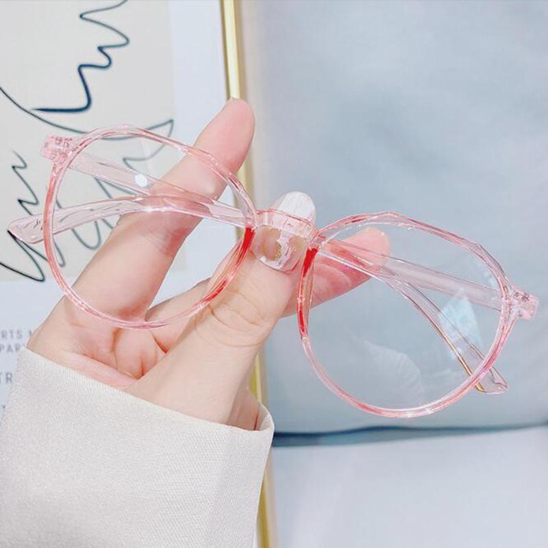 

Новые 3D Полигональные Очки -1.0 До -6.0 Прозрачная Рамка Овальные Очки Для Студентов Мужчин Женщин Модные Очки 0