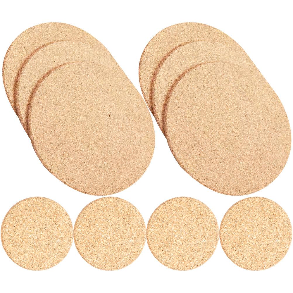 10pcs Cork Plant Coasters Round Flowerpot Pads Waterproof Non-Slip Garden Planter Mats Diy Cork Trays For Home Plants