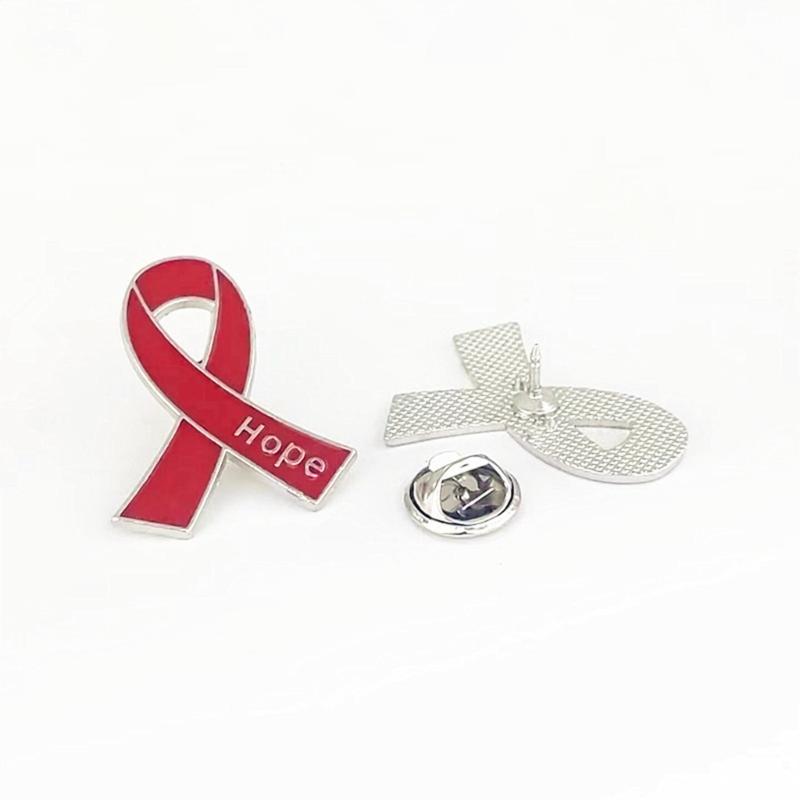 Stylish Hope Letter Ribbon Brooch Versatile Ribbon Pin Gift for Everyday Wear and Gift Giving In Sturdy Alloy Design