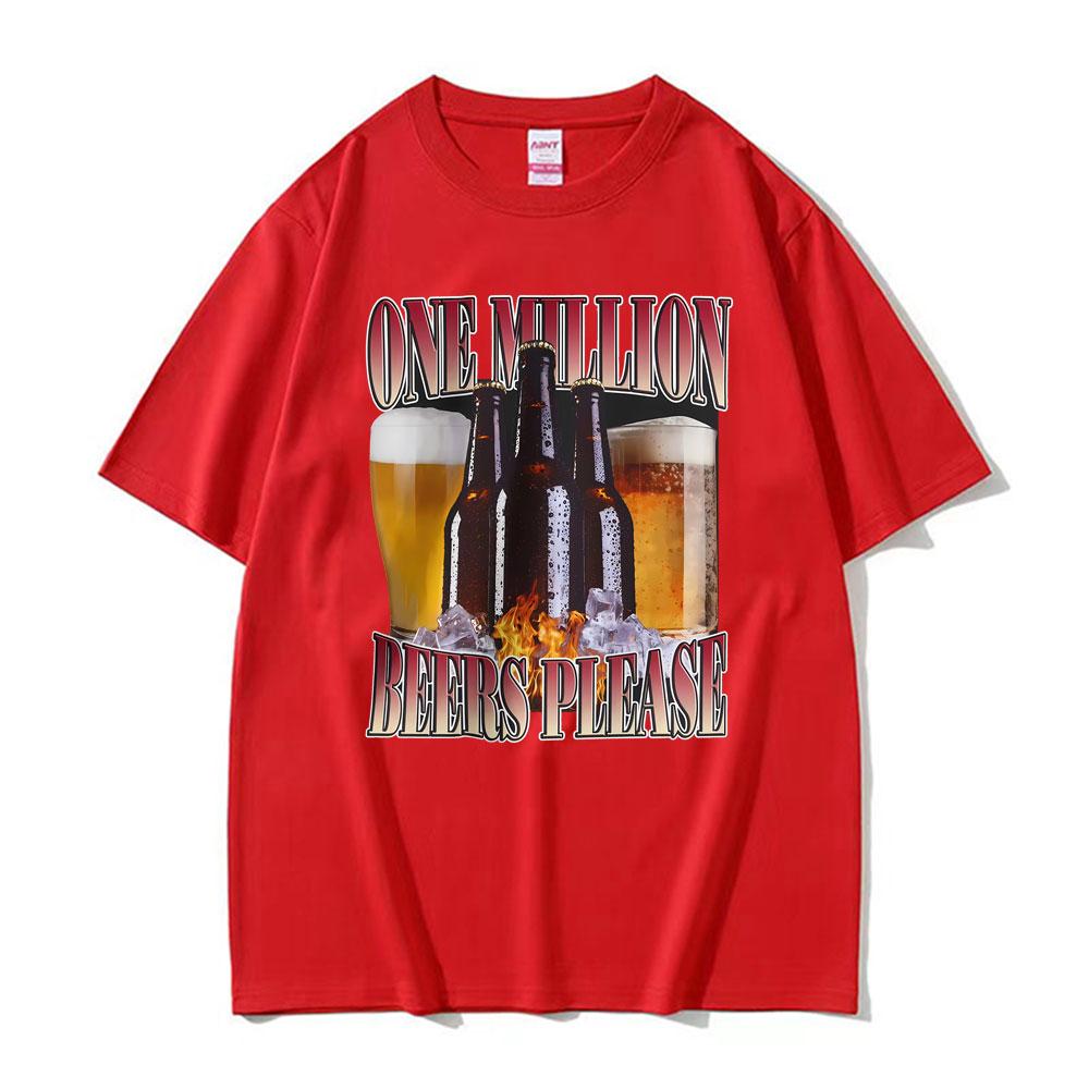 Bar Party Humor Funny Drinking Beer Please Graphic TShirt Unisexs High Street Pop Short Sleeve T Shirts Unisex 100 Cotton TShirt