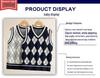 British Style Autumn/Winter Knit Vest for Primary and Secondary School Students