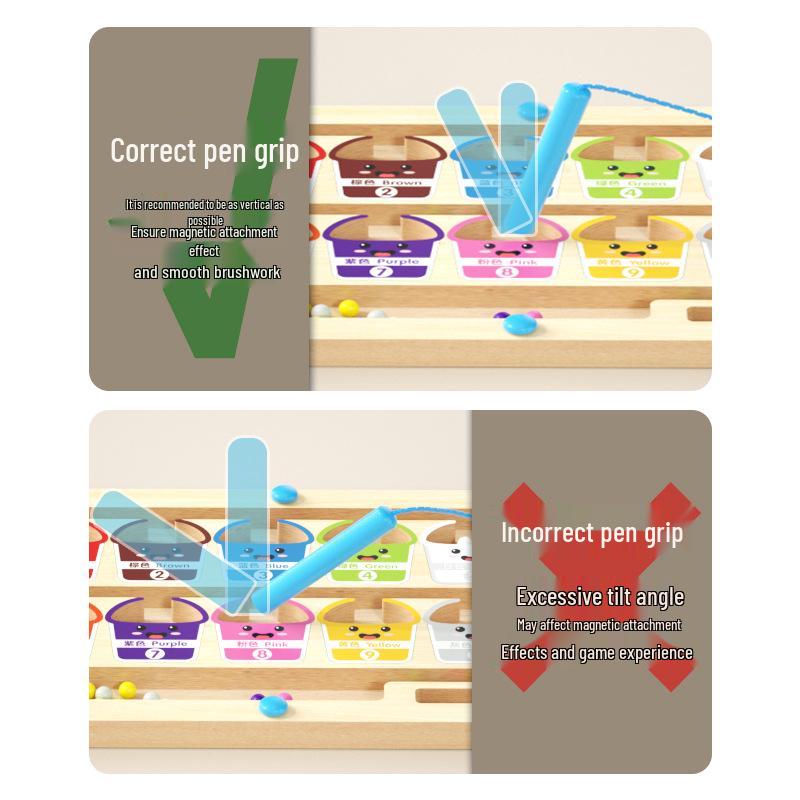 Children's Magnetic Bead Maze Toy - Educational Focus and Logic Game