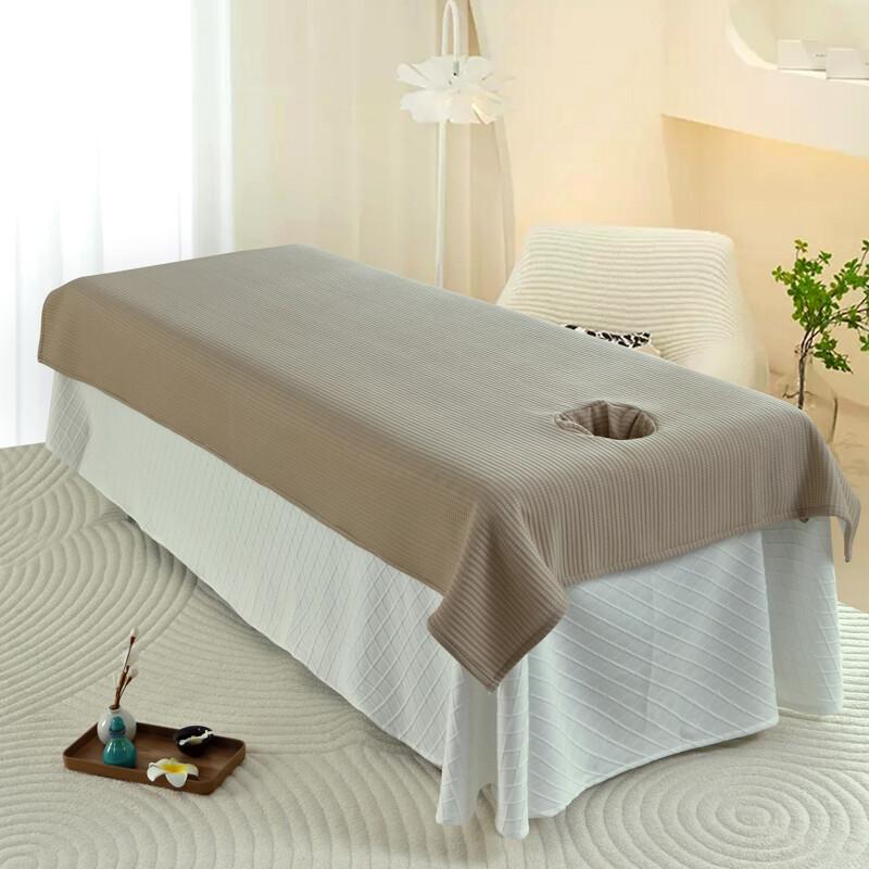 1PC Beauty Salon Bed Sheets with Face Hole Skin-friendly Spa Massage Table Covers Face Towels Set Salon Barbershop Decoration