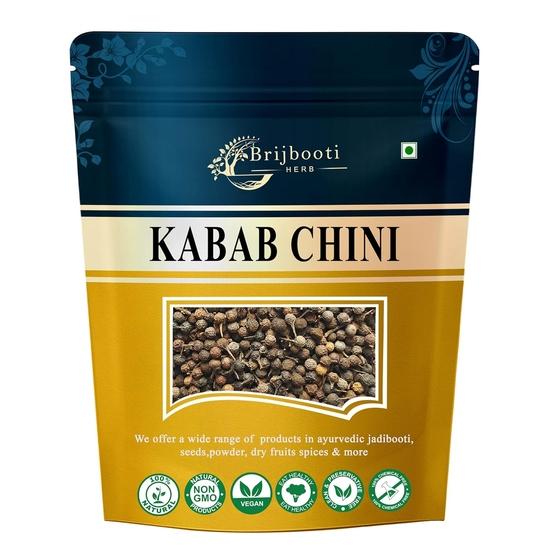 BrijBooti Sheetal Chini - Kababchini - Piper Cubeba - Cubeb Berries - Kankol Mirch (200 Gr) 200GM