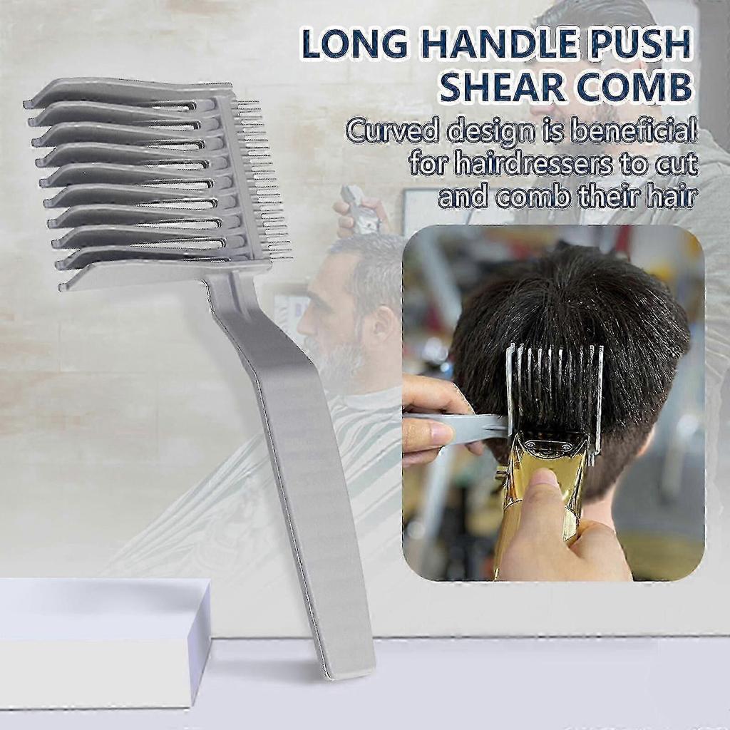 Professional Barber Fade Comb, Ergonomic Anti-Static Flat-Top Hair Cutting Comb for Precise Blending and Fading less