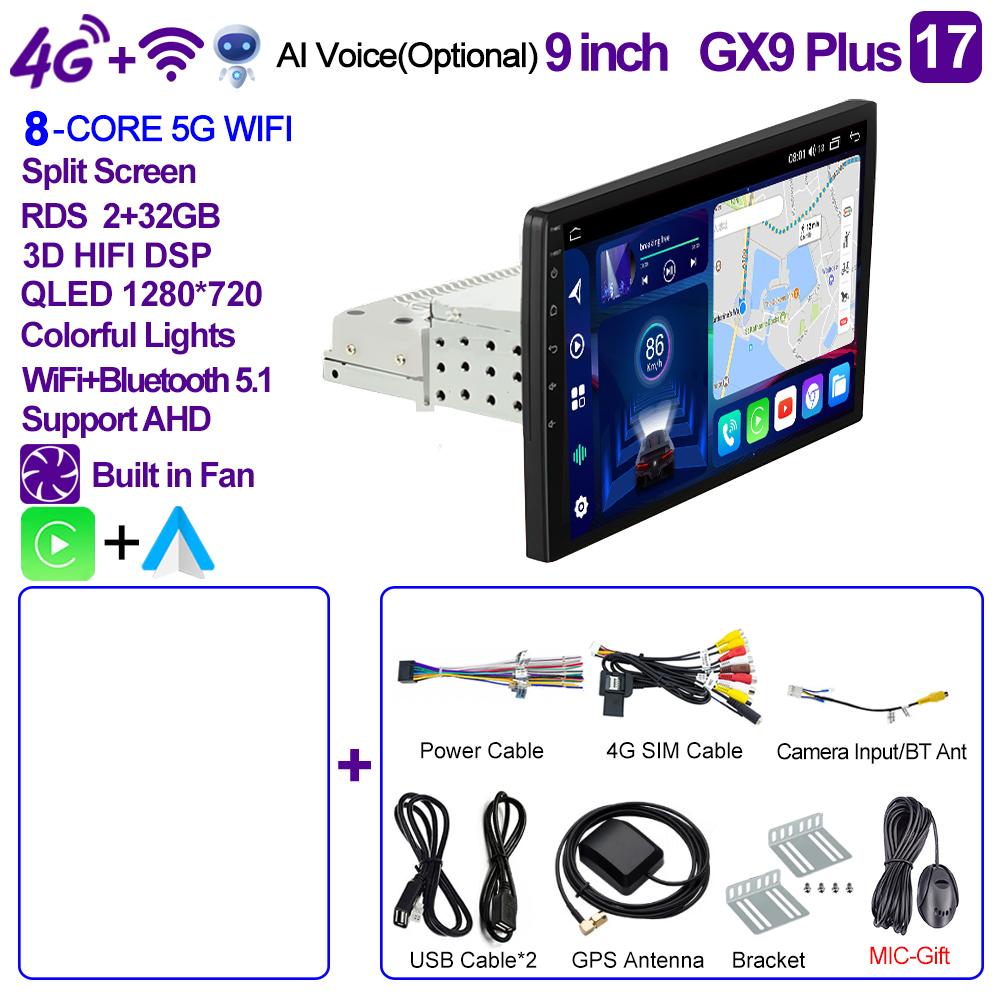 7'' 9'' 10'' 8Core Android 1Din Car Multimedia CarPlay Universal Navigation GPS 1 DIN Headunit Auto Radio Audio Stereo Dvd