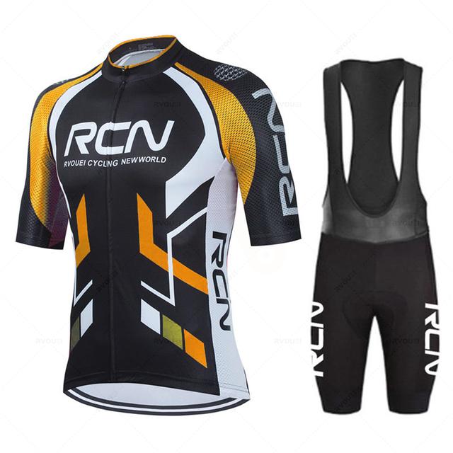 2023 Rcn Team Cyklistický dres s krátkým rukávem Prodyšný Mtb Maillot Ciclismo Outdoor Sports Bib Kalt Letní cyklistické oblečení