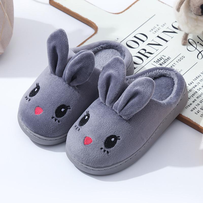 Kids Autumn Winter Indoor Non-slip Warm Cotton Slippers