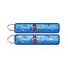 Anime Movie Embroidery Key Fobs White Dragon Key Tags Keychains for Motorcycles Cars Keyring Cosplay Accessories Fans Gifts