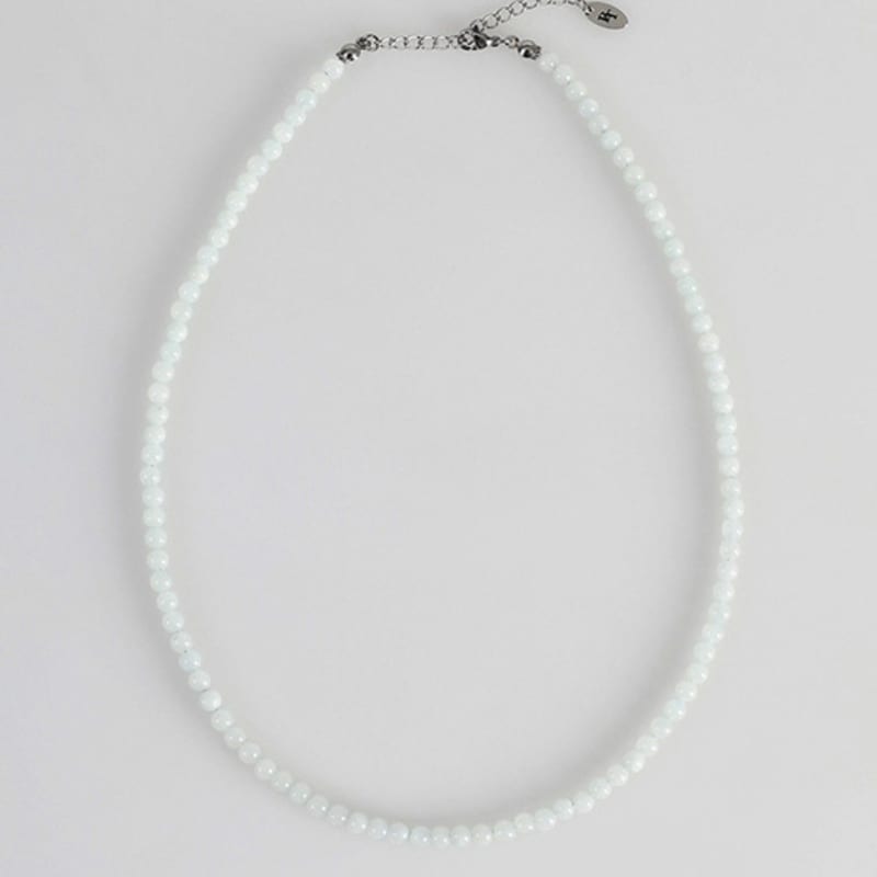 BICYCLE TROPHY BT Gemstone Necklace 12 (4mm Filled Jade Mint)